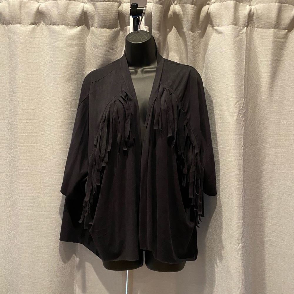 Black fringe jacket